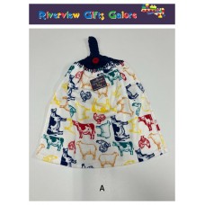 Crochet Top Hand Towel / Tea Towel - Farm Animals Crochet Top Hand Towel / Tea Towel - Farm Animals